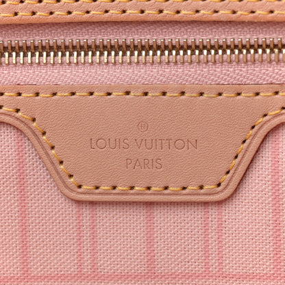 Louis Vuitton Damier Azur Neo Neverfull MM Rose Ballerine 7 of 13