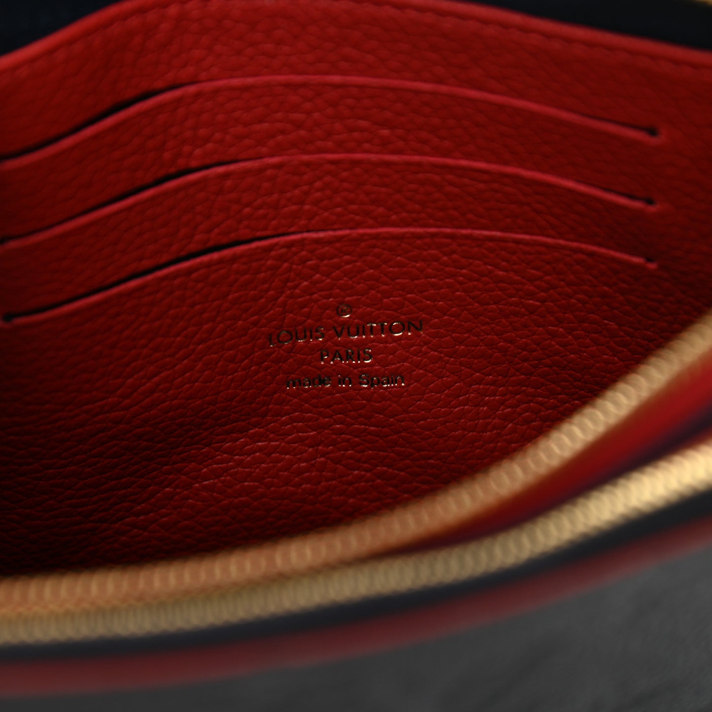 Empreinte Double Zip Pochette Marine Rouge