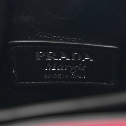 Prada City Calfskin Small Margit Bag Magenta Black 8 of 10