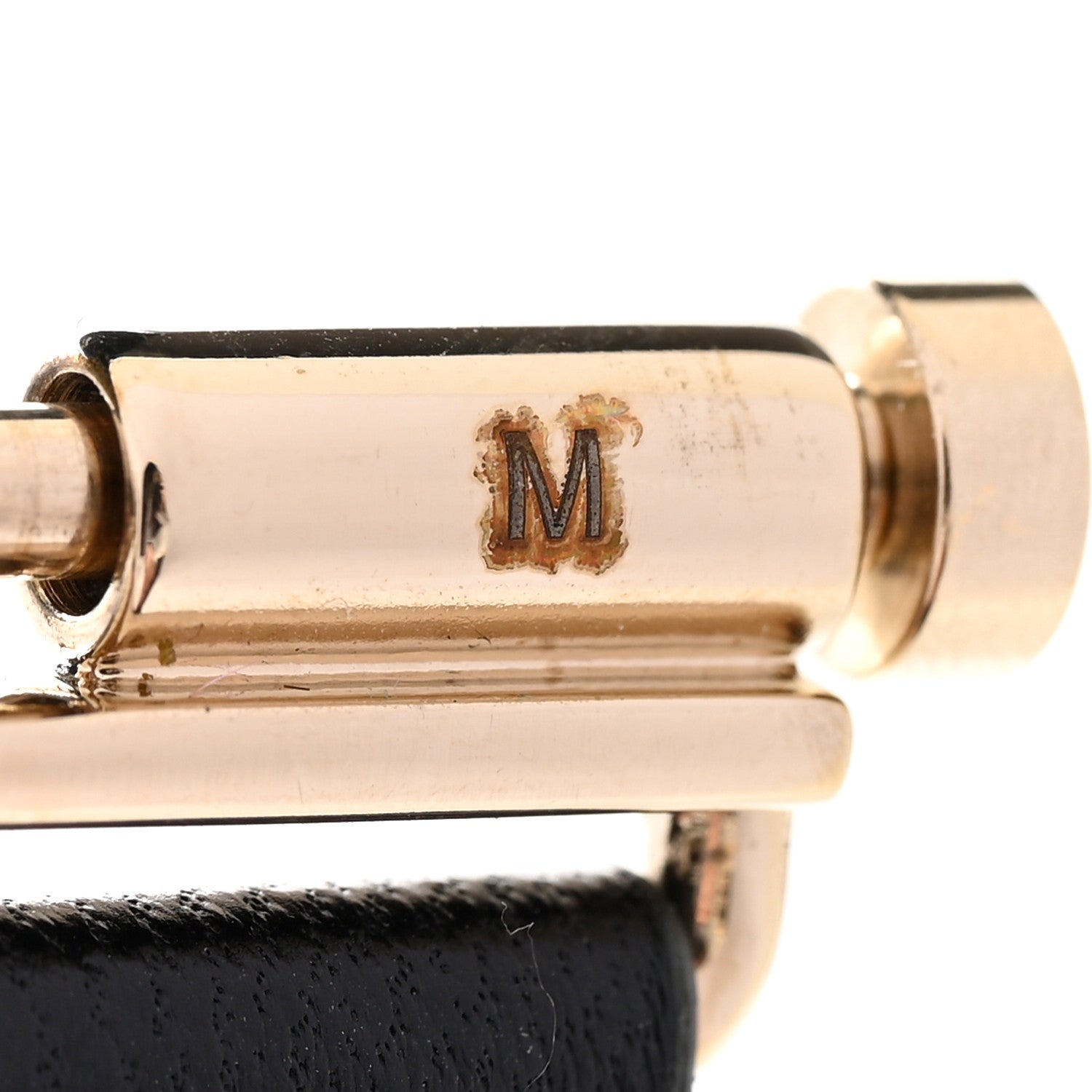 Chanel Crystal Lambskin Cha-Nel Logo Cuff Set M Black Gold 5 of 5