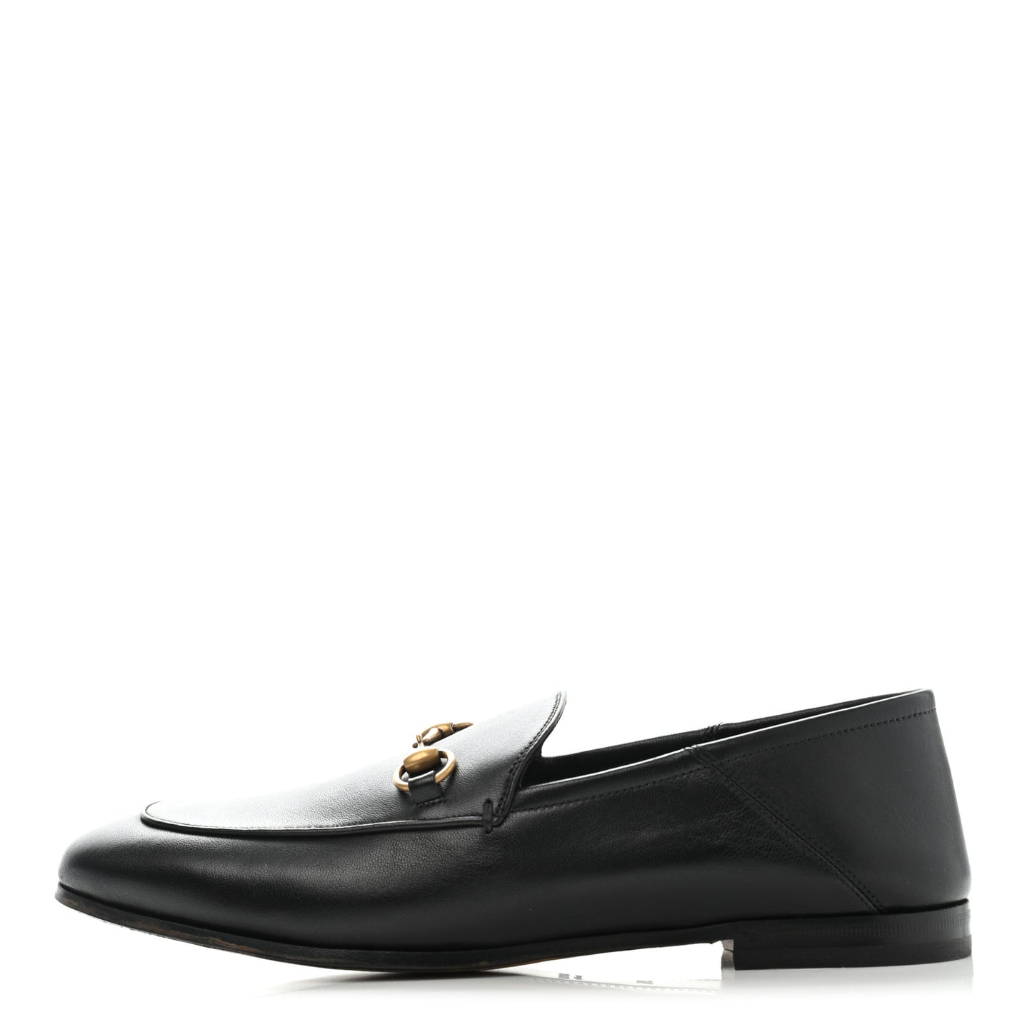 Lambskin Womens Brixton Horsebit Loafers 38.5 Black
