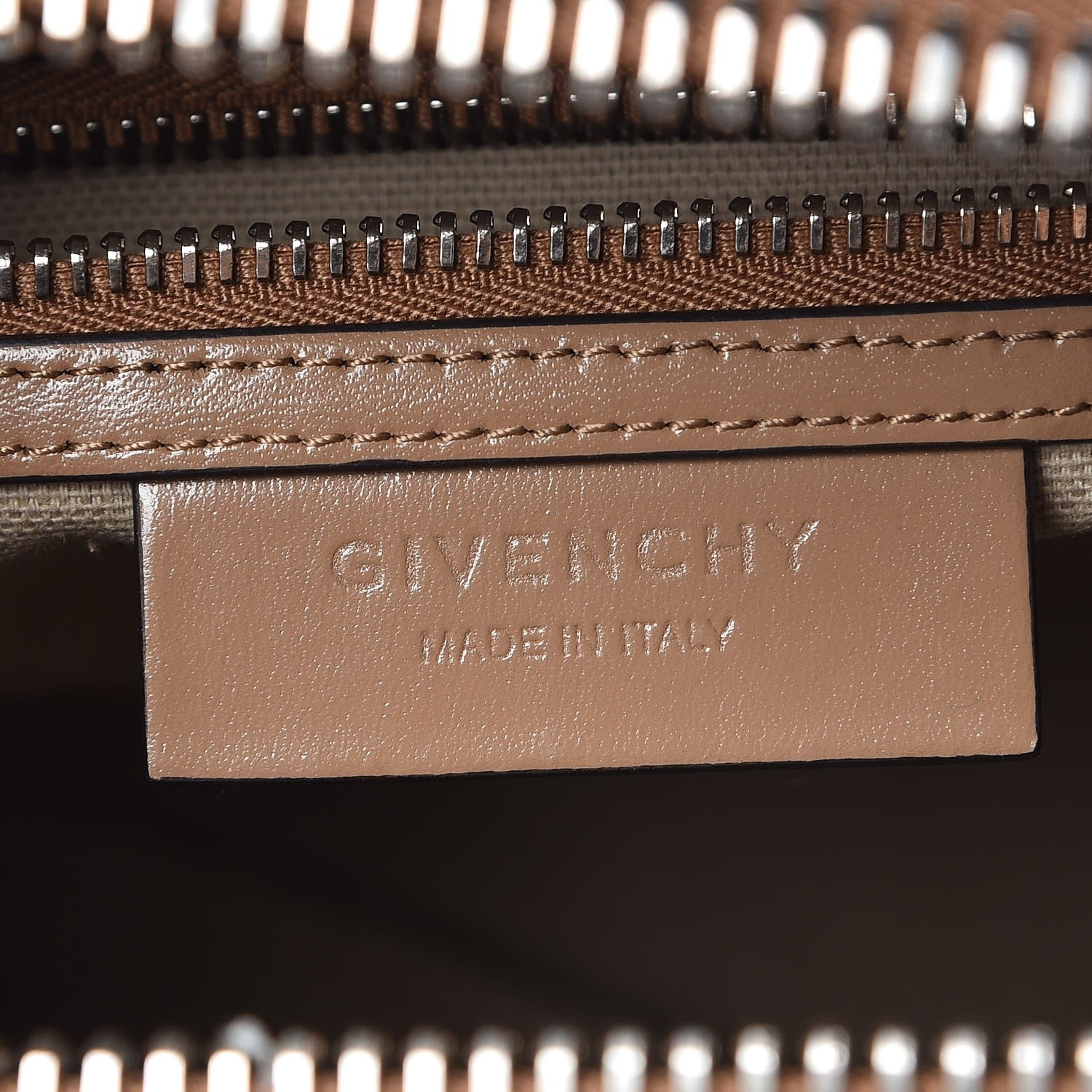 Givenchy Shiny Lord Calfskin Small Antigona Dark Beige 7 of 10