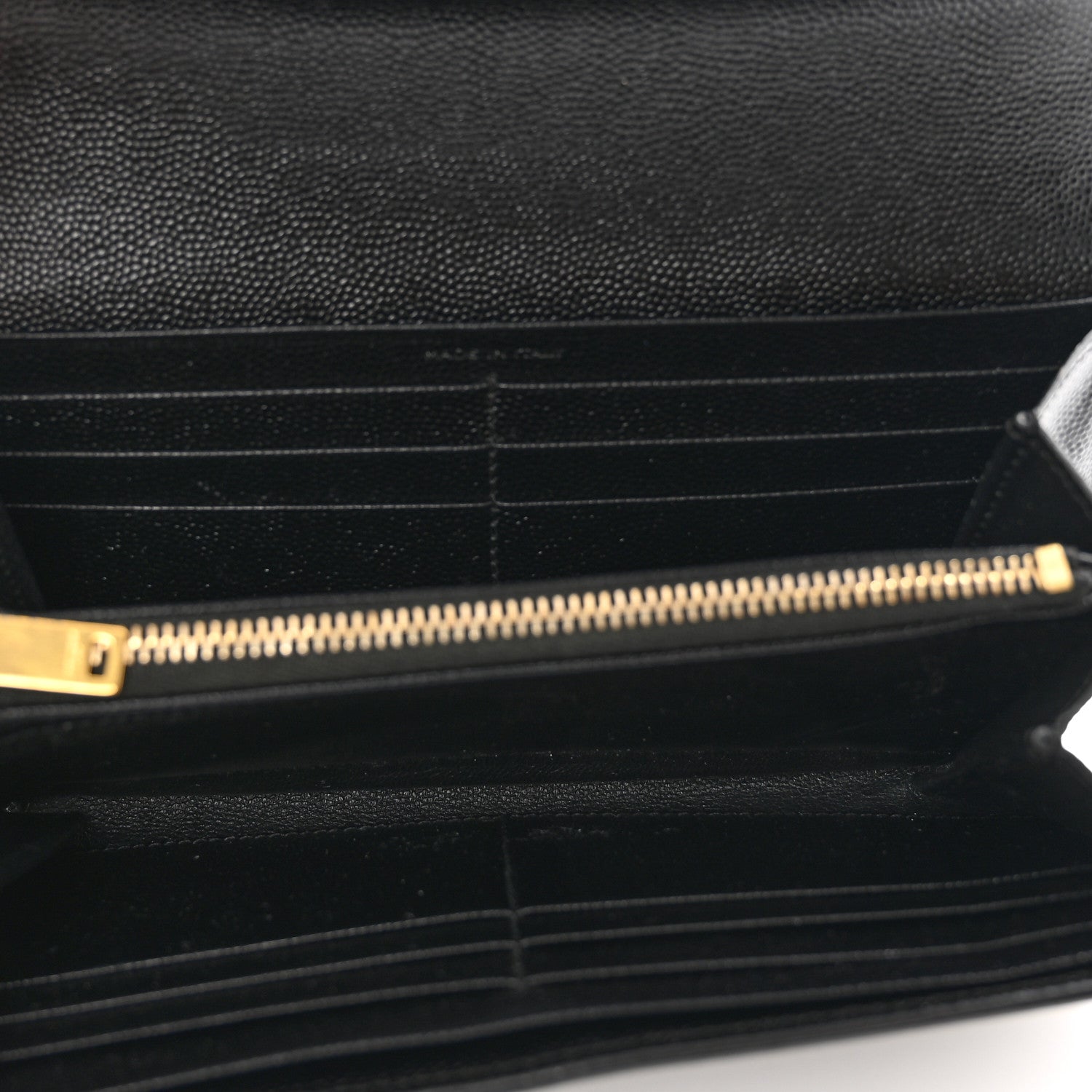 Saint Laurent SAINT LAURENT Grain De Poudre Classic Monogram Cassandre Wallet Black 5 of 8