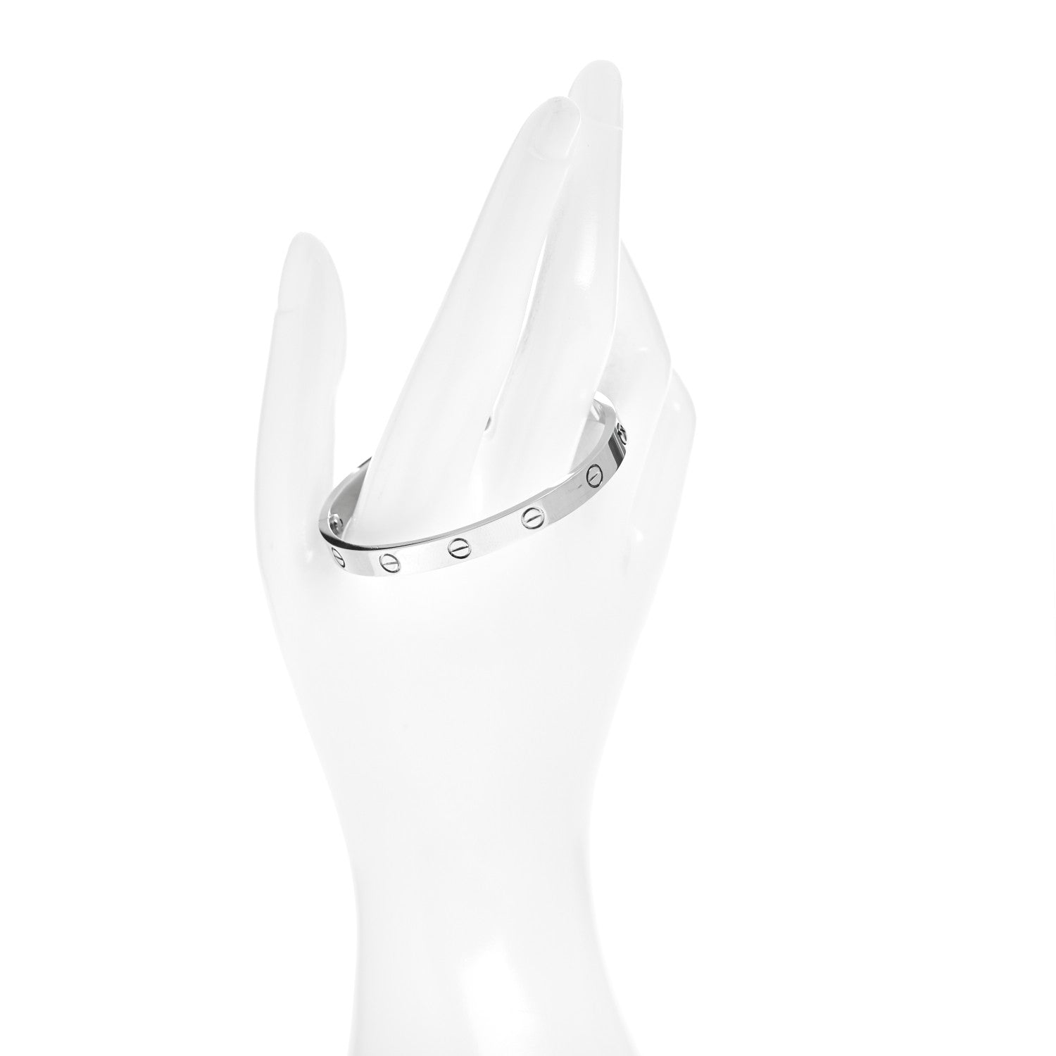 Cartier 18K White Gold LOVE Bracelet 17 2 of 7