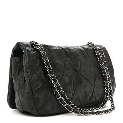 Chanel Iridescent Calfskin Glint Accordion Flap Black 3 of 13
