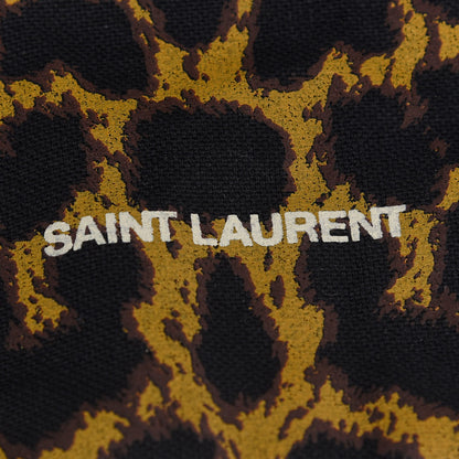 Saint Laurent Canvas Leopard Tote Black 5 of 7