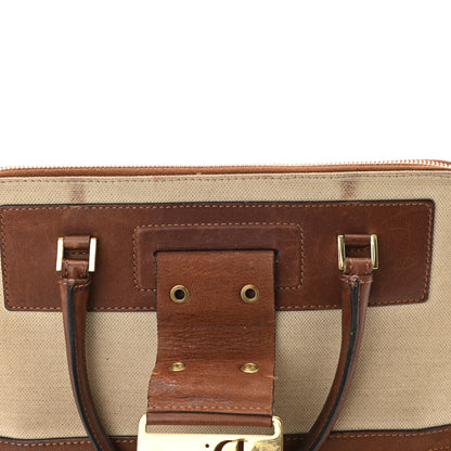 Christian Dior Canvas Calfskin Street Chic Top Handle Bag Beige 12 of 15