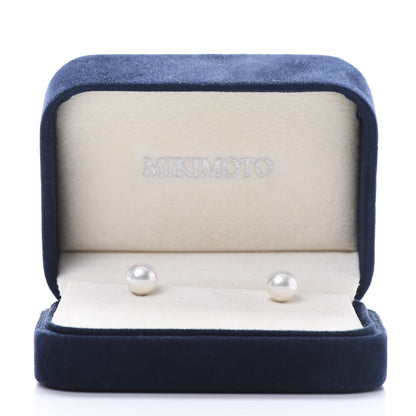 Mikimoto 18K White Gold 6.5-7mm Akoya Pearl Stud Earrings 5 of 5