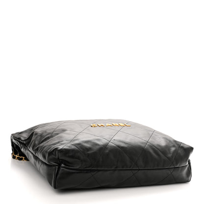 Chanel Shiny Calfskin Quilted Large Chanel 22 Black 5 of 11