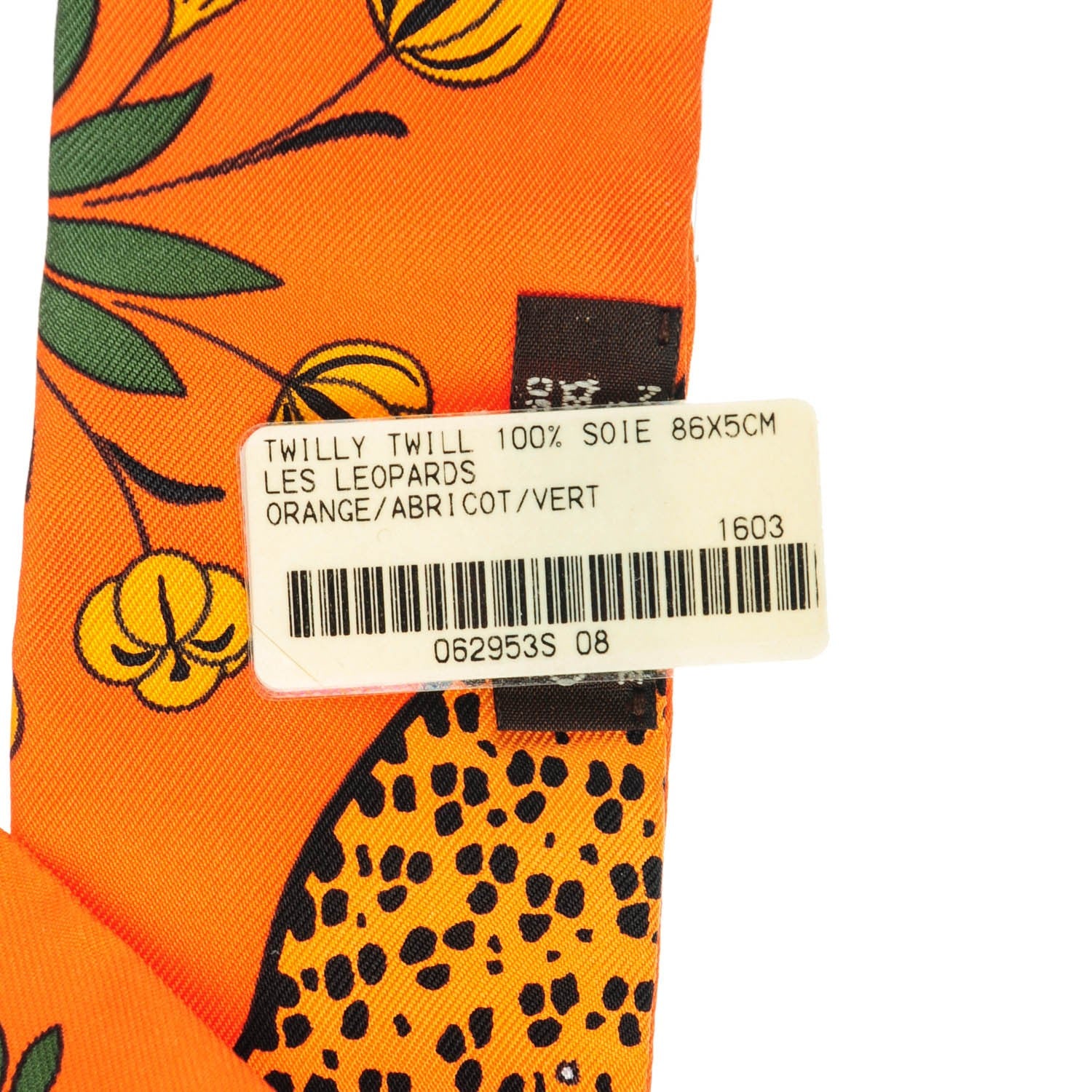 Hermes Silk Les Leopards Orange Abricot Vert 3 of 7