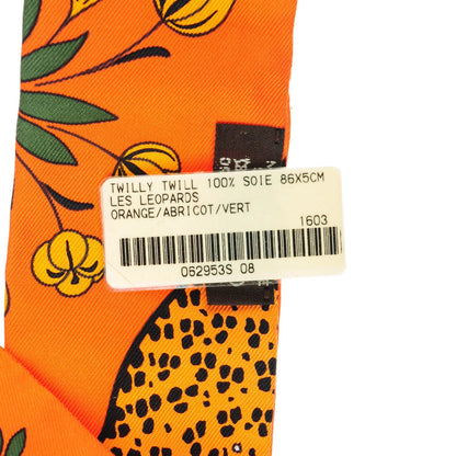 Hermes Silk Les Leopards Orange Abricot Vert 3 of 7