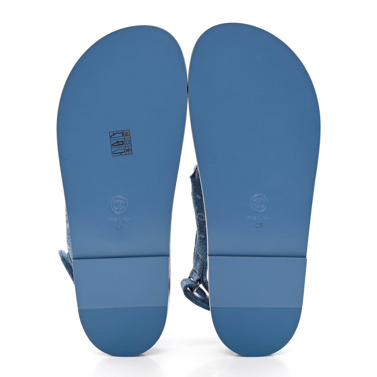 Chanel Denim CC Dad Sandals 40 Light Blue 5 of 8