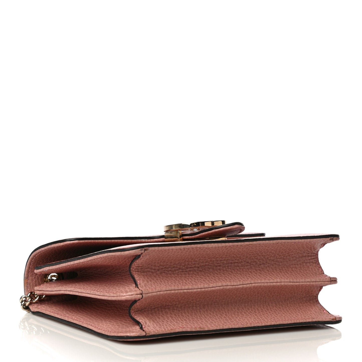 Dollar Calfskin Small Interlocking G Shoulder Bag Soft Pink