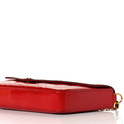 Louis Vuitton Vernis Felicie Pochette Chain Wallet Cherry 6 of 15