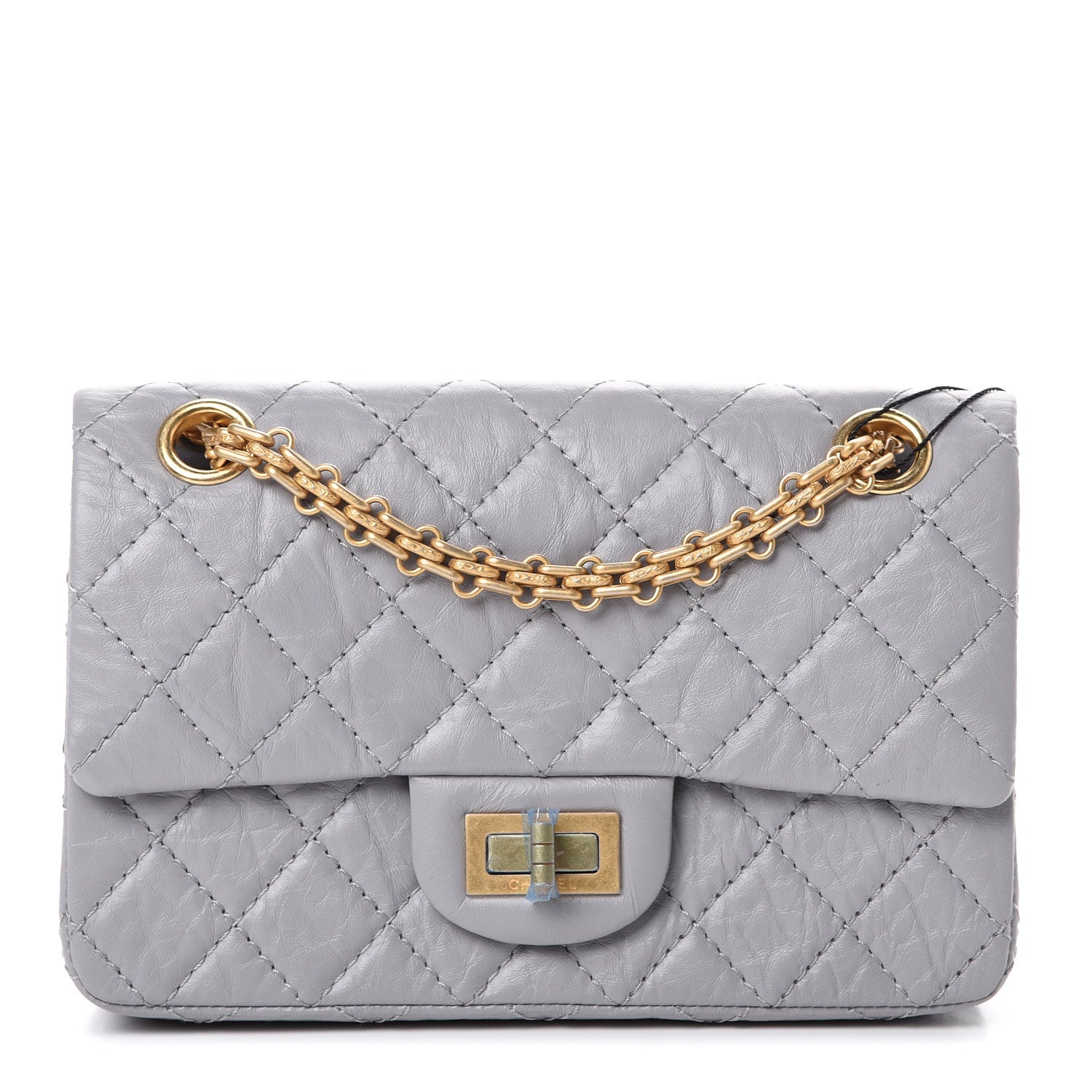 Chanel Aged Calfskin Quilted 2.55 Reissue Mini Flap Grey 1 of 10