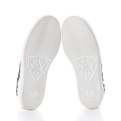 Gucci Calfskin Web Floral Embroidered Womens Ace Sneakers 37 White 5 of 7