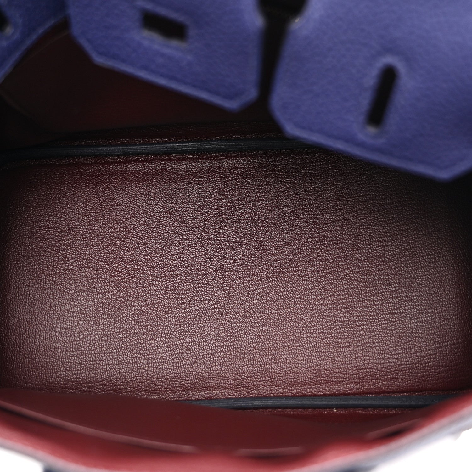 Hermes Togo Swift Officier Birkin 25 Bleu Encre Bordeaux 5 of 10