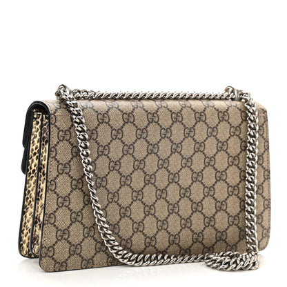 Gucci GG Supreme Monogram Elaphe Elephant Embroidered Small Dionysus Shoulder Bag 3 of 15