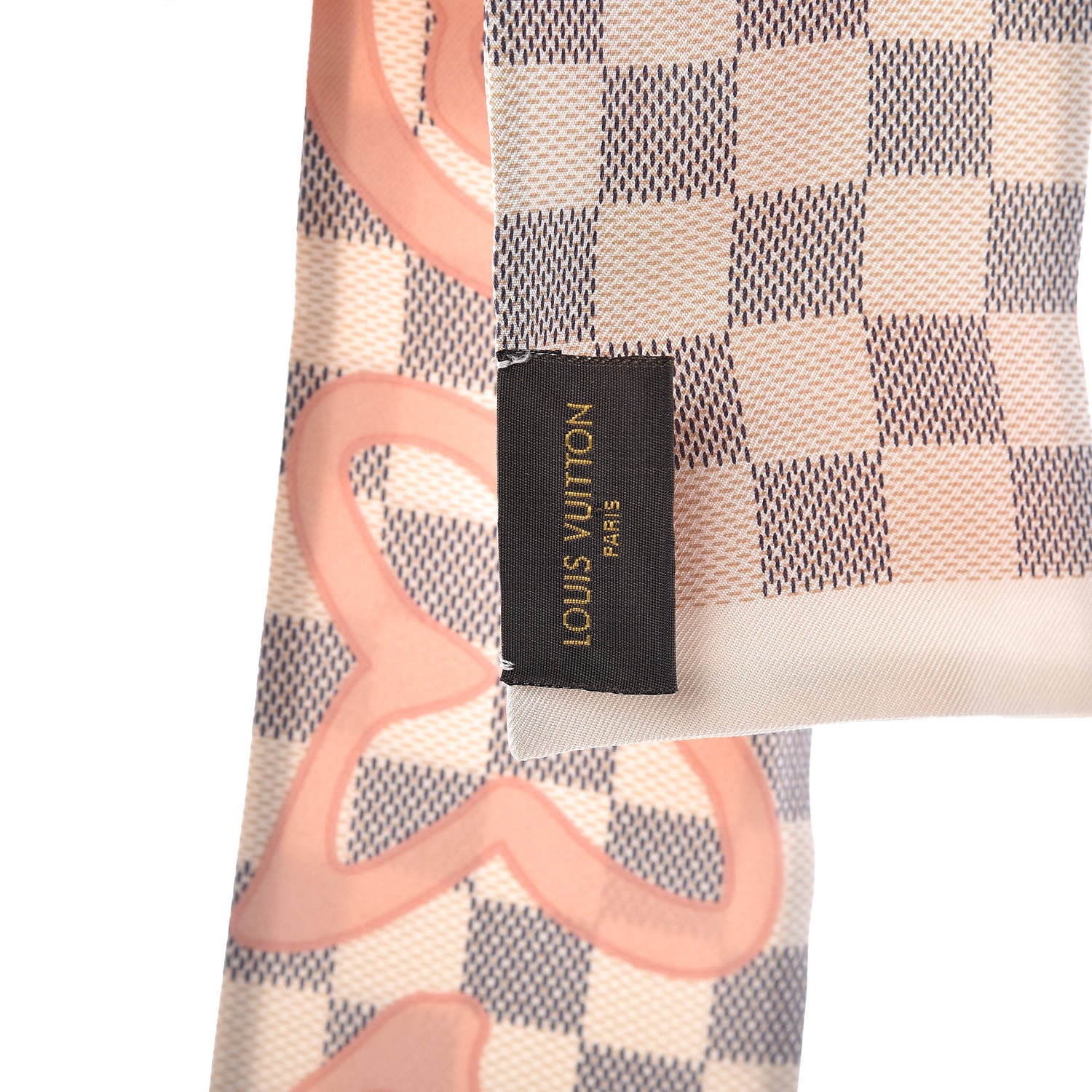 Louis Vuitton Silk Damier Azur Tahitienne Bandeau Rose Ballerine 4 of 4
