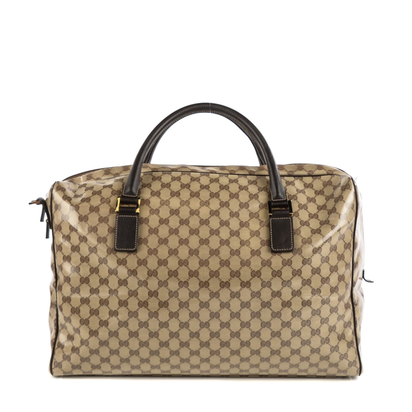 Crystal Monogram Large Carry On Duffle Bag Dark Brown
