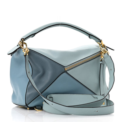 Loewe Calfskin Medium Puzzle Bag Aqua Light Blue Stone Blue 3 of 11