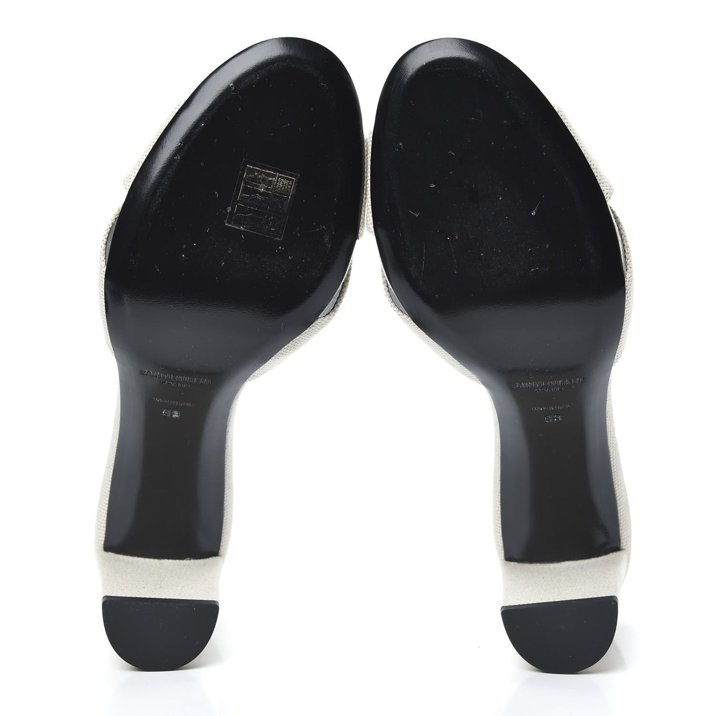 Canvas Bianca Mules 39 Pearl