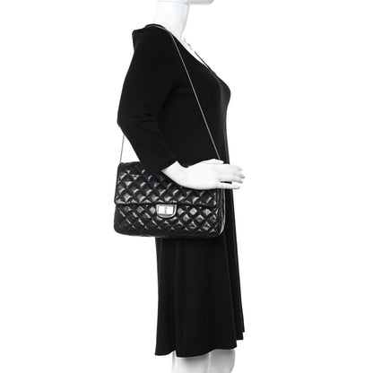 Chanel Iridescent Lambskin Quilted Snake Chain 2.55 Reissue Flap Black 2 of 11