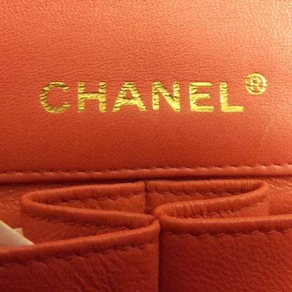 Chanel Lambskin East West Chocolate Bar Classic Flap Red 9 of 12