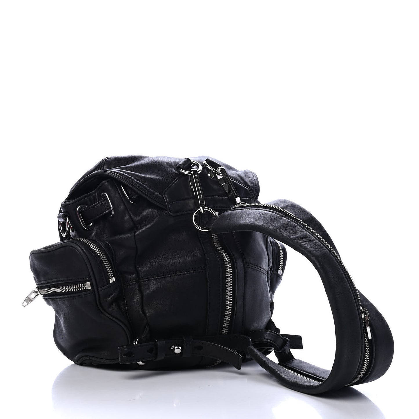 Lambskin Marti Backpack Bag Washed Black Rhodium Hardware