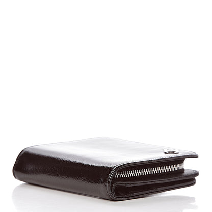 Chanel Patent Goatskin Compact French Wallet Brown 4 of 10