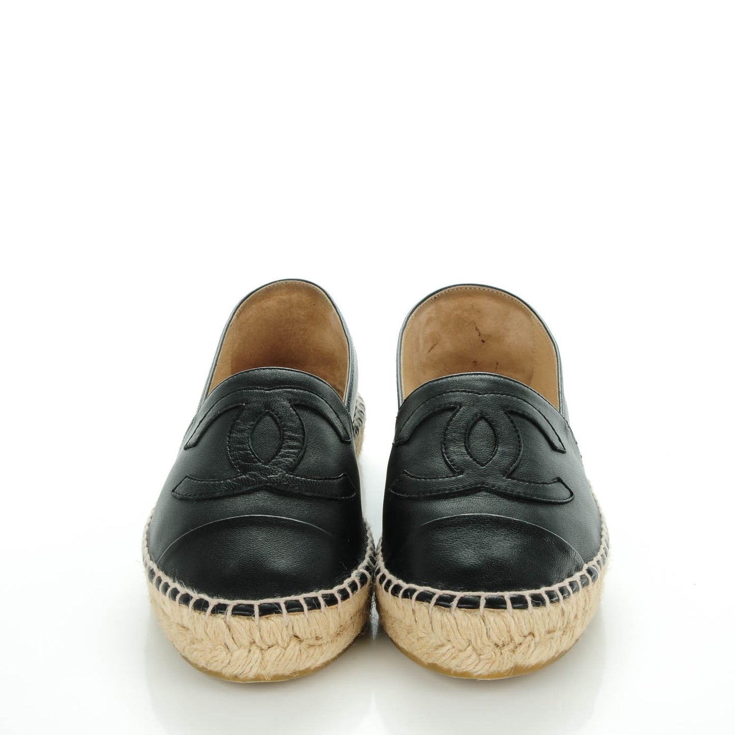 Lambskin CC Espadrilles 38 Black