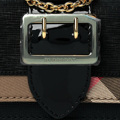 Burberry House Check Calfskin Mini Buckle Phone Crossbody Bag Black 6 of 8