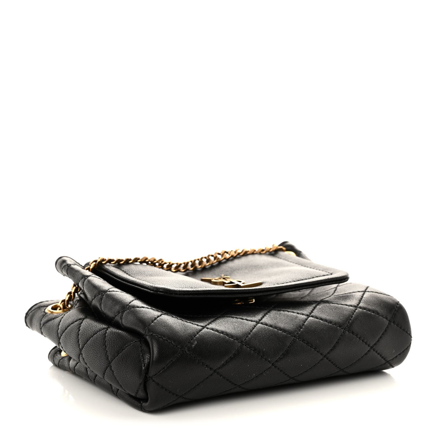 Saint Laurent Lambskin Quilted Monogram Mini Nolita Black 4 of 11