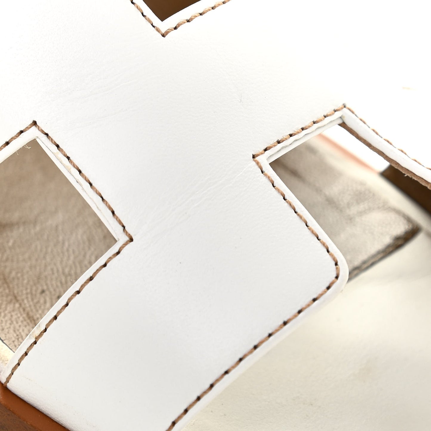 Box Calfskin Oran Sandals 39.5 White