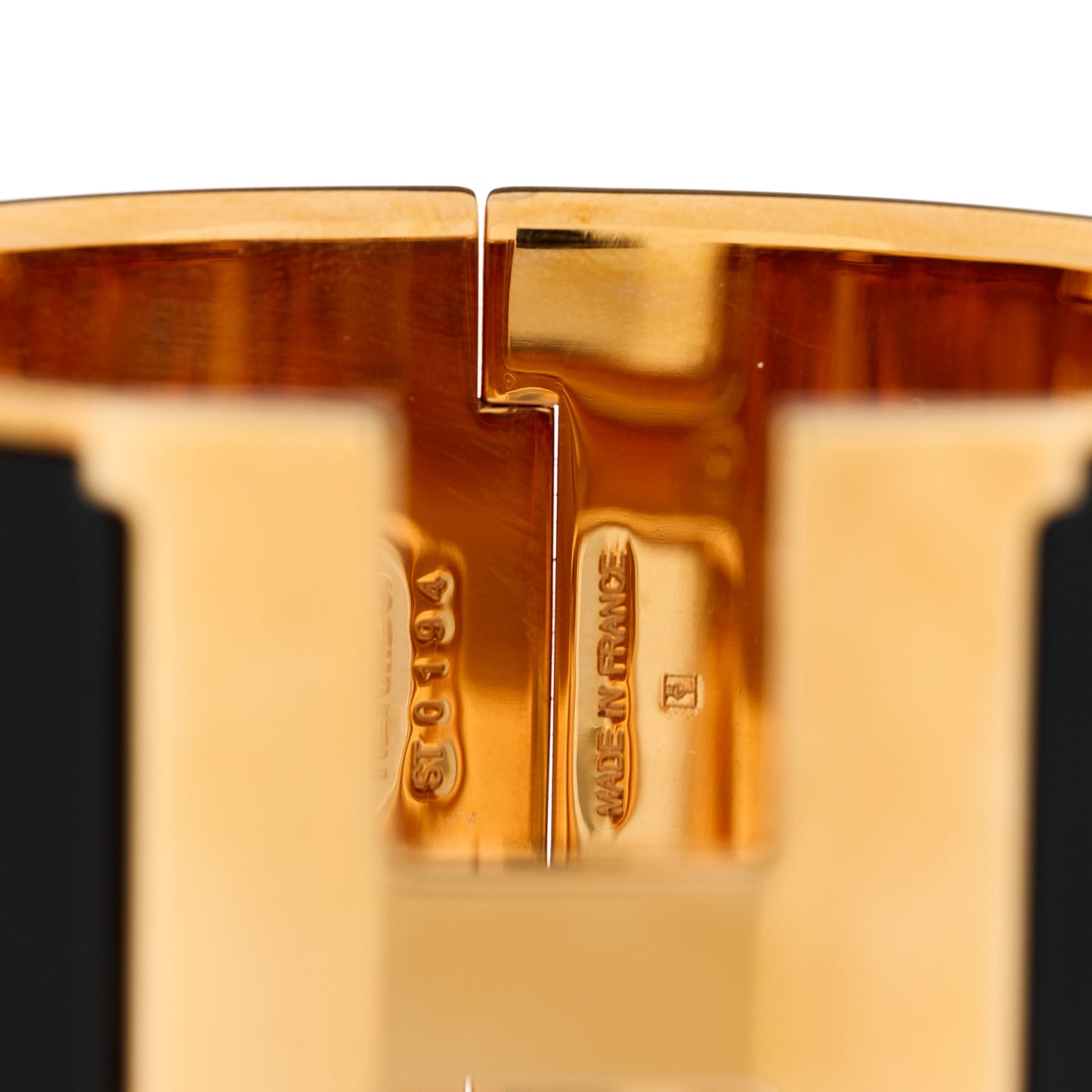 Enamel Extra Wide Clic Clac H Bracelet PM Black