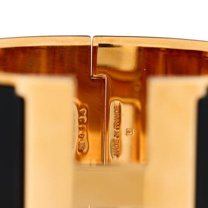 Hermes Enamel Extra Wide Clic Clac H Bracelet PM Black 3 of 6
