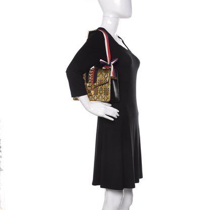 Gucci Iridescent Brocade Small Sylvie Shoulder Bag Gold 2 of 10
