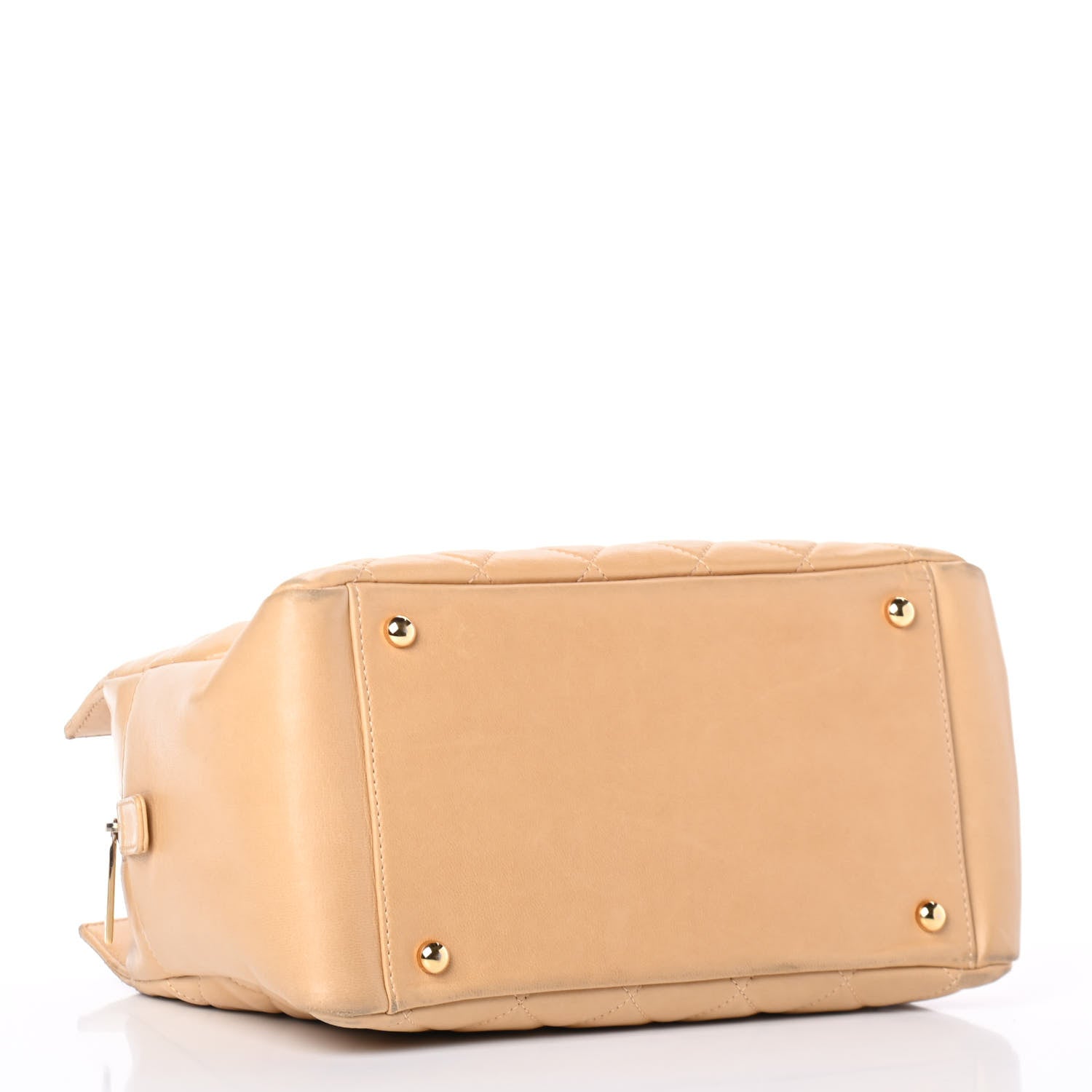 Chanel Lambskin Quilted Petit Timeless Shopping Tote PTT Beige 3 of 4