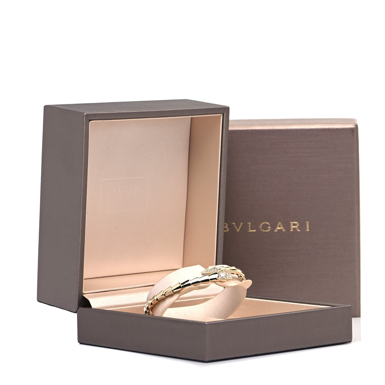 Bulgari 18K Yellow Gold Diamond Serpenti Viper Bracelet M 5 of 5