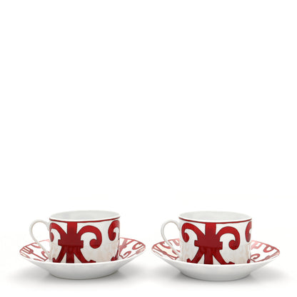 Hermes Porcelain Balcon du Guadalquivir Tea Cup and Saucer Set of 2 1 of 11