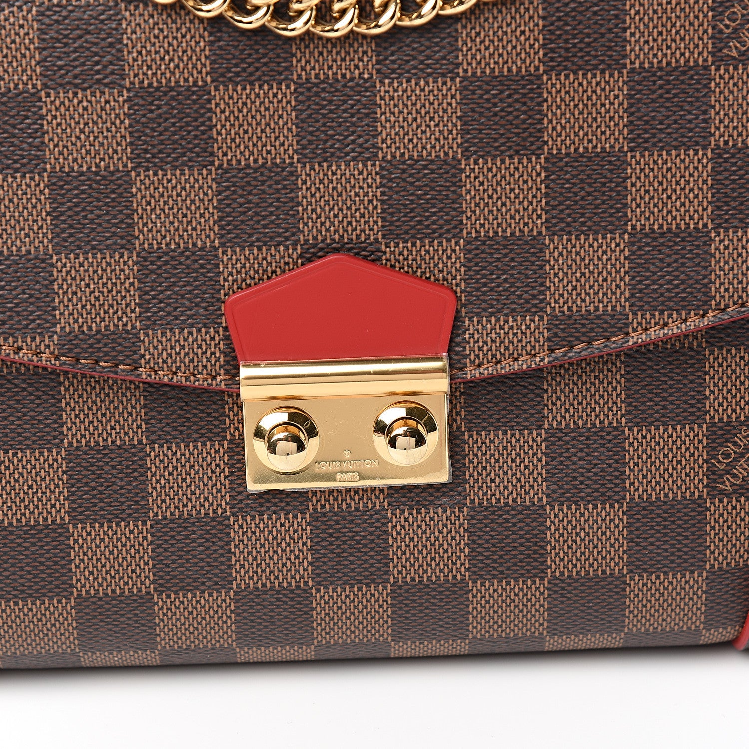 Louis Vuitton Damier Ebene Caissa Clutch Cherry 8 of 8