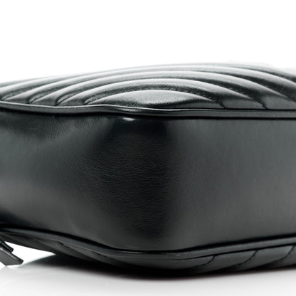 Saint Laurent Calfskin Matelasse Monogram Lou Camera Bag Black 9 of 13