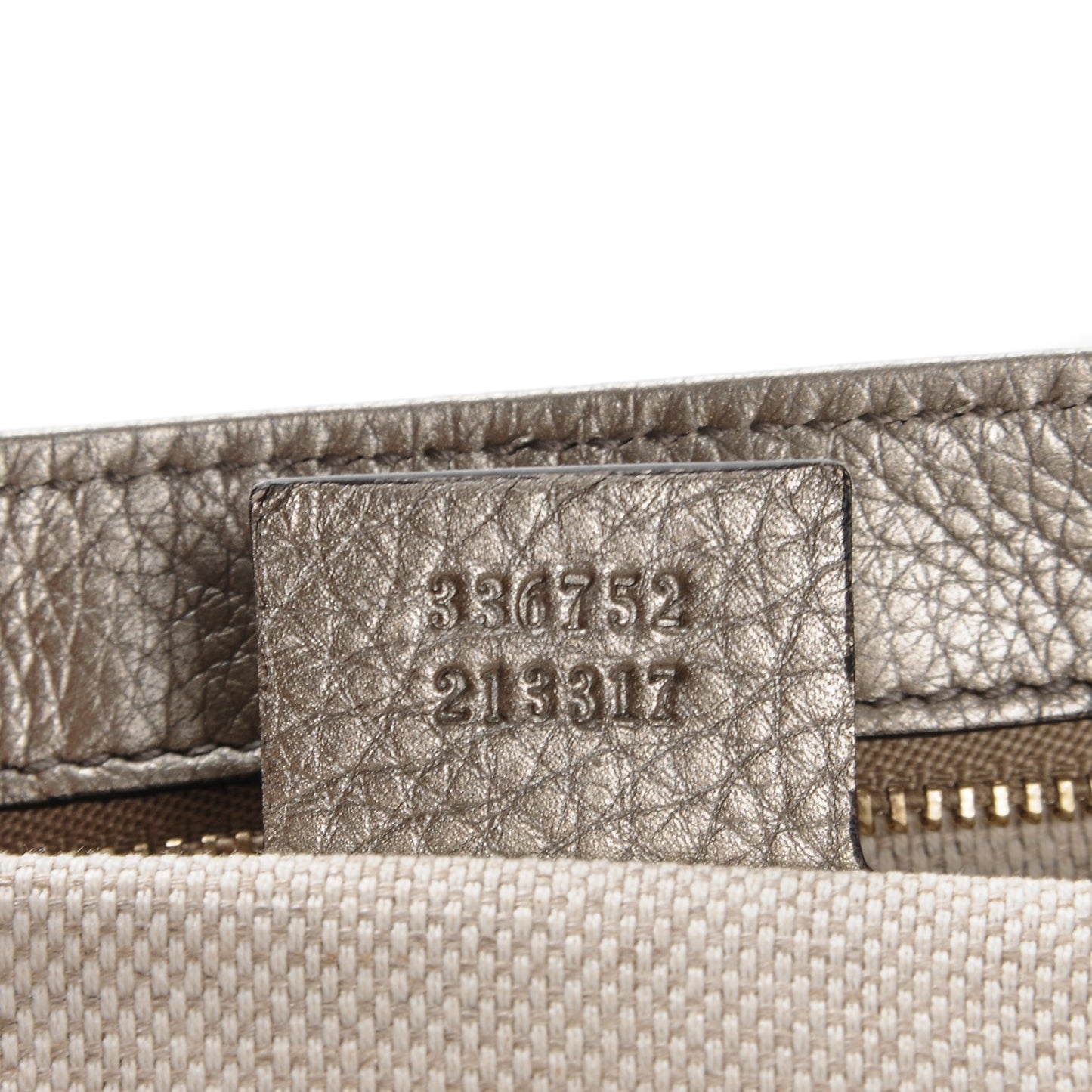 Metallic Pebbled Calfskin Medium Soho Flap Crossbody Golden Beige