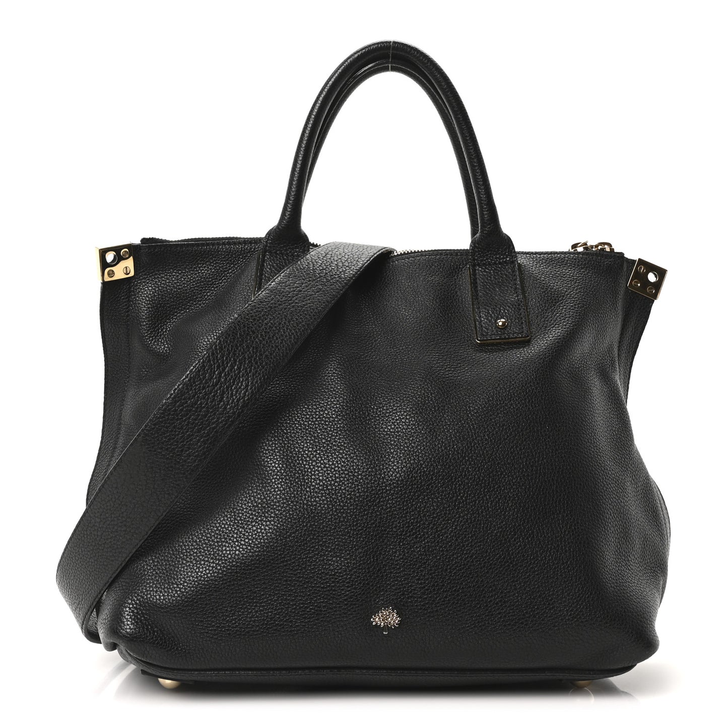 Classic Grained Calfskin Small Alice Satchel Black