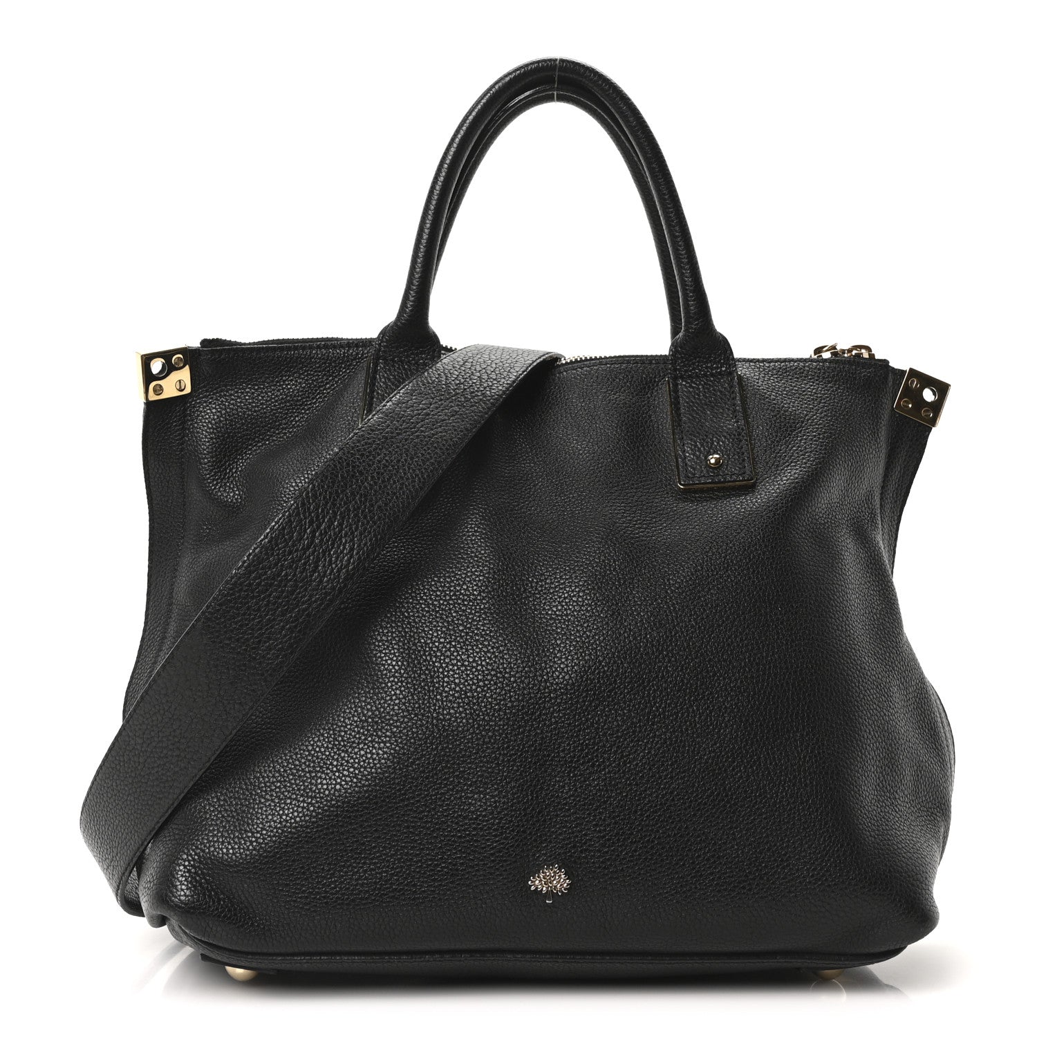 Mulberry Classic Grained Calfskin Small Alice Satchel Black 1 of 11