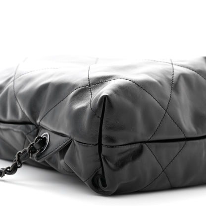 Chanel Shiny Calfskin Quilted Chanel 22 Backpack So Black 9 of 11