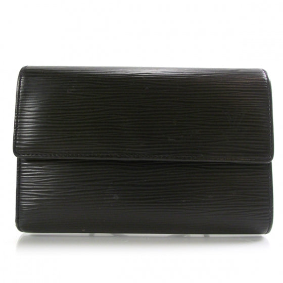 Louis Vuitton Epi Porte Tresor Etui Papiers Wallet Black 1 of 8