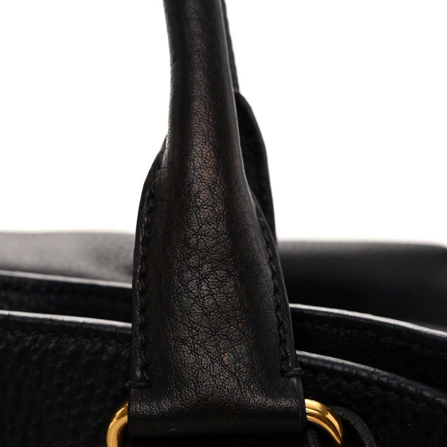 Vitello Daino Shopping Tote Black