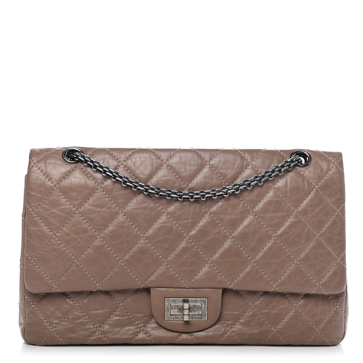 Aged Calfskin Quilted 2.55 Reissue 227 Flap Brown