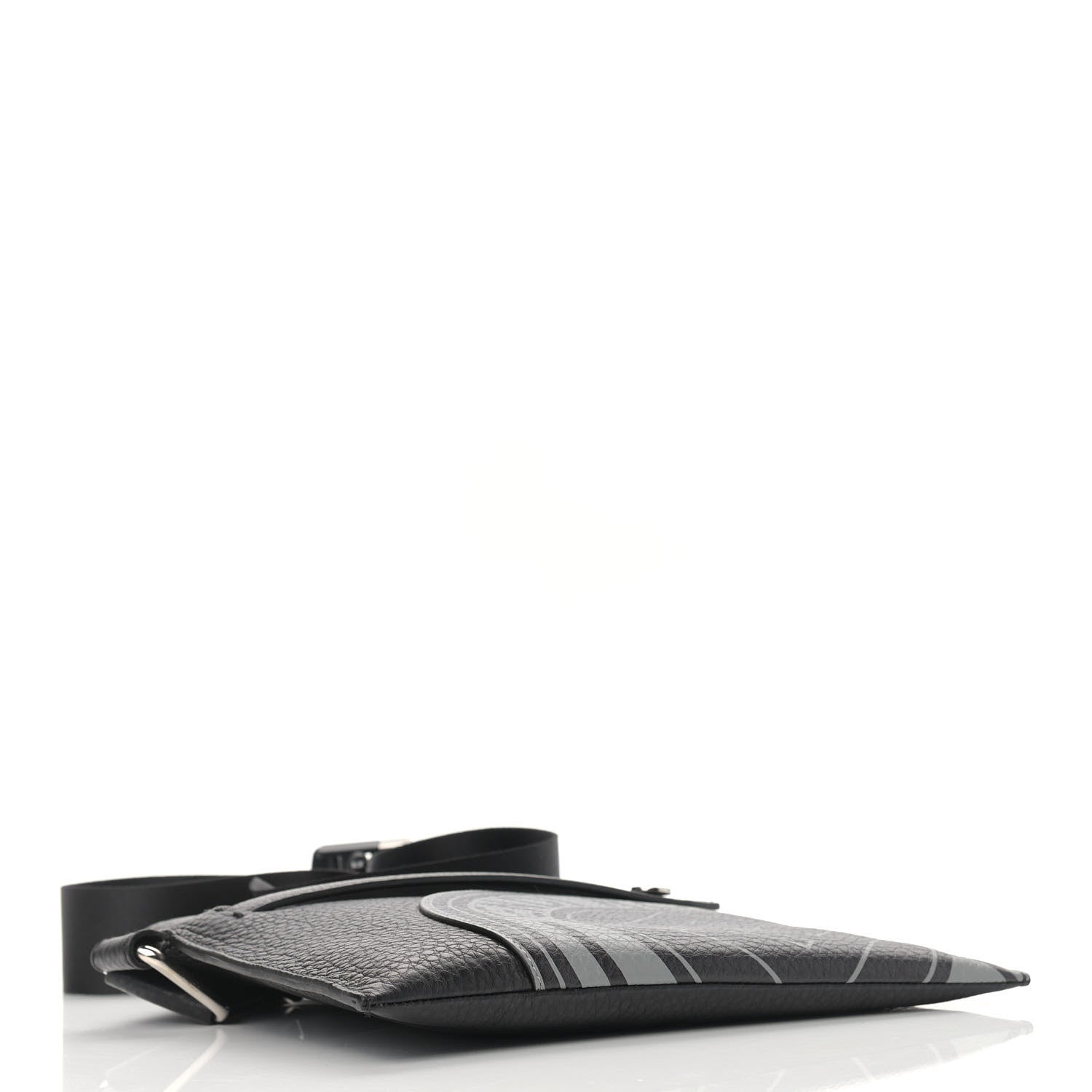 Fendi Cuoio Romano Selleria Fendi Stamp Patch Messenger Black Grigio 3 of 7